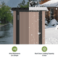 thumbnail image 6 of BaPiPro 3x3 ft Small Outdoor Storage Shed, Metal Tool Shed with Lockable Door for Garden Storage, Storage Cabinet Brown, 6 of 8