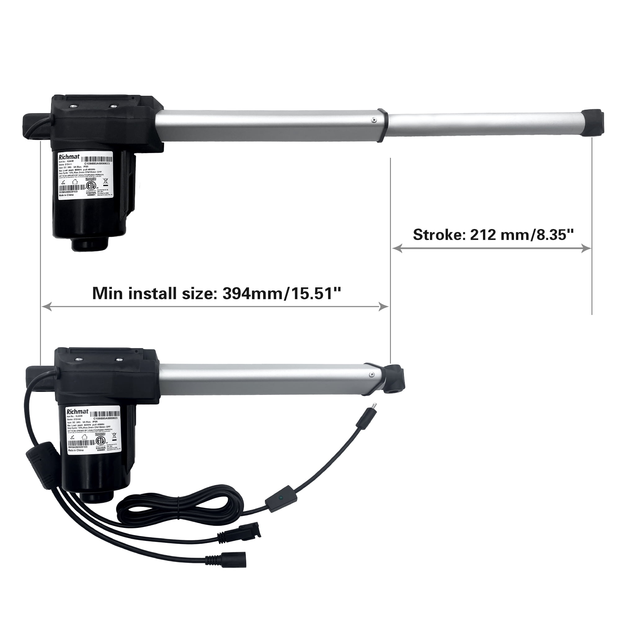 Power Recliner Lift Chair Richmat Model HJA58 Replacing GM1450-LM Actuator Motor Replacement