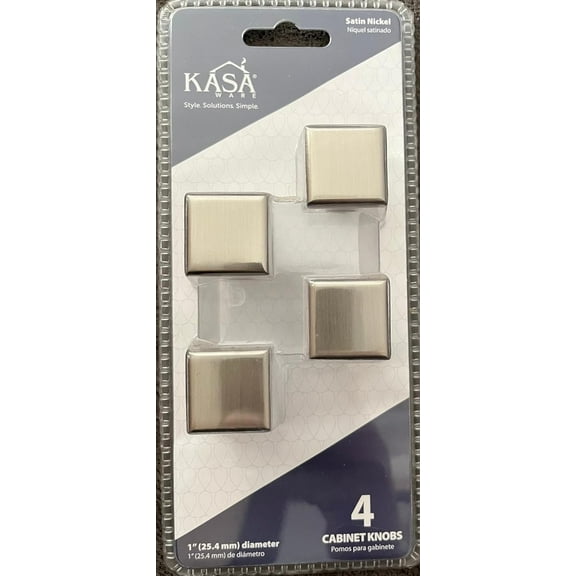 KasaWare K313SN-4 Cabinet Knob 1 in Satin Nickel