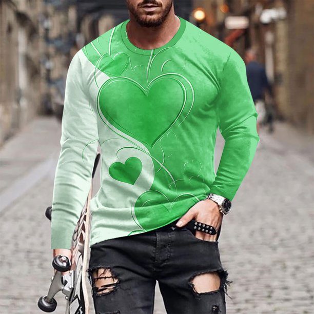Blusas y camisas de manga larga y cuello redondo para hombre, camisetas casuales con estampado de moda y cuello redondo, blusas de licra de manga corta para hombre.