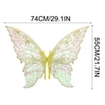 thumbnail image 3 of Darzheoy Halloween Simulated Butterfly Fairy Wings, Soft Cloth Cosplay Dress-Up Prop for Masquerade Events, Event & Party Supplies for Halloween Parties, Gold, 3 of 6