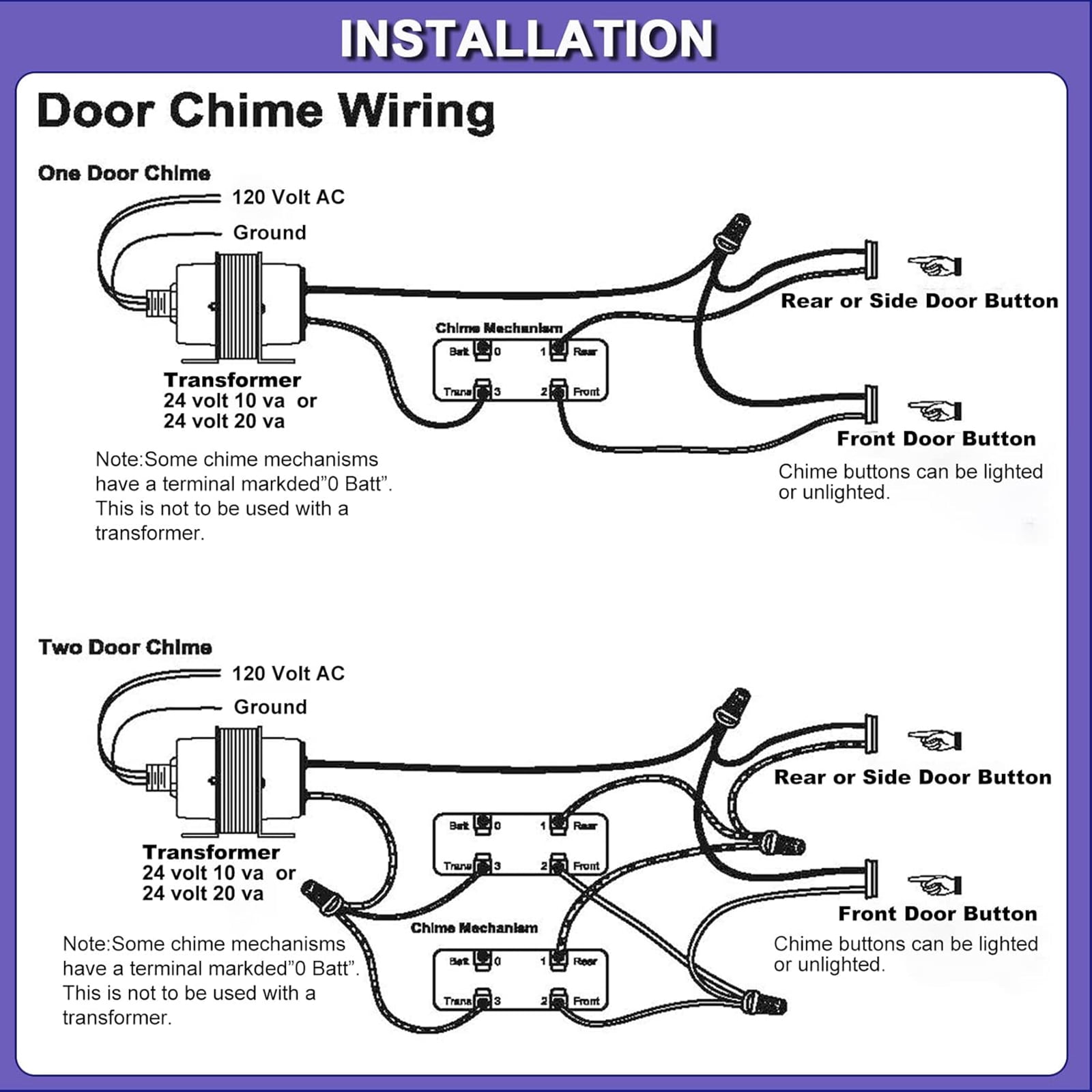 16V 30VA Doorbell Voltages Changer Hardwired Door Chimes Voltages Changer Doorbell Power Supply Unit for Rings Doorbell