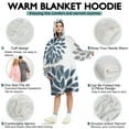 thumbnail image 5 of Wearable Oversized Blanket,Purple Floral and Petal Pattern Wearable Blanket Hoodie for Adults,Cozy Hooded Blankets with Super Pockets,Super Warm Fuzzy Pullover for Women & Men, 5 of 6