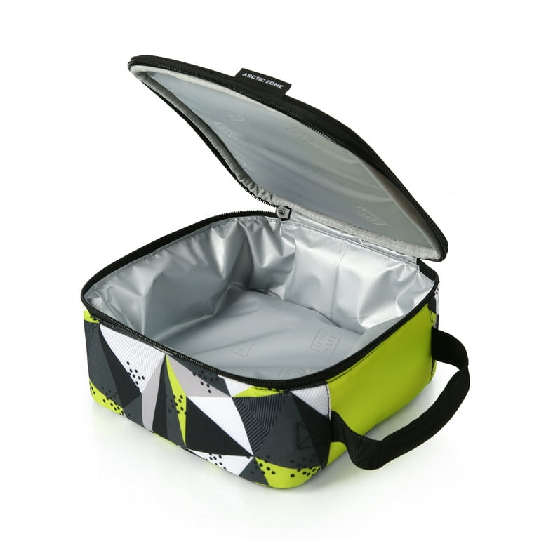 Arctic Zone Lunch Box Combo with Accessories and Microban Protected Easy Clean Lining, Camo, Green