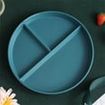 thumbnail image 1 of 1/2 Pcs Assiette Divisée en 3 Portions Réutilisable Ronde pour Adultes 3 Compartiments Style Micro-Ondes F 1 Pce, 1 of 6