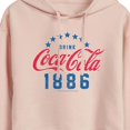 thumbnail image 3 of Coca-Cola - Star Circle - Juniors Cropped Pullover Hoodie, 3 of 5