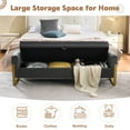 thumbnail image 5 of Aemeios 67" Velvet Storage Bench for Bedroom End of Bed with Single Lid Storage and Gold Legs, Dark Gray, 5 of 7