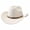 Creamy White, variant on Western Cowboy Cowgirl Hat for Women Men Wide Brim Pentagram Leather Belt Fedora Hat Wool Felt Vintage Jazz Hats