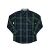 Chaps Boys Green & Blue Plaid Button-Down Long Sleeve Shirt Large