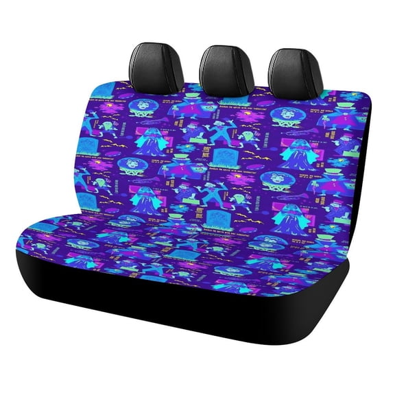 Halloween Ghosts Pattern Print Car Accessories Car Rear Seat Covers Fashion Auto Back Seat Protector Decoration Universal Auto Interior
