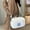 White#2600🍍, variant on Sling Bag Crossbody Chest Shoulder Travel Purse | Adjustable Strap | Small Size Large Capacity | Water Resistant Cloth | Fits 7.9" Tablet | 26x8x18cm | 1pc | White Pink