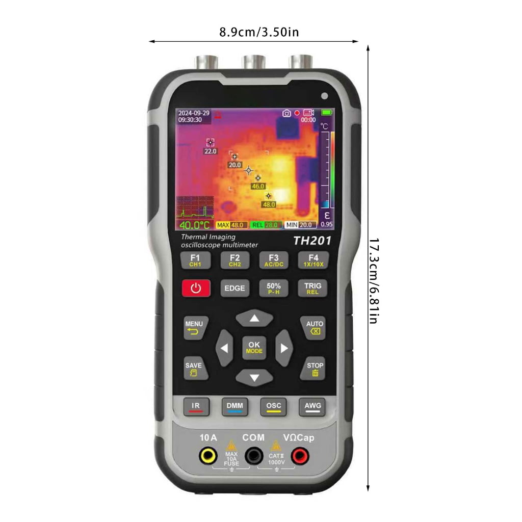 4 in 1 Thermal Imaging Oscilloscope Multimeter Device High Resolution for Electronics