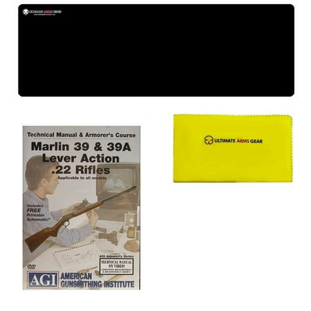 American Gunsmithing Institute DVD Manual & Armorer's Course Marlin 39 & 39A Lever Action .22 Rifle + Ultimate Arms Gear Gunsmith & Armorer's Cleaning Bench Gun Mat + Cleaning