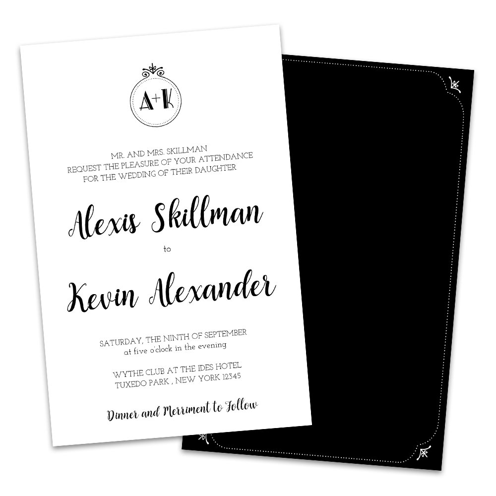 Personalized Couple Monogram Wedding Invitation