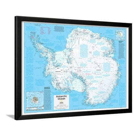 2014 Antarctica Political National Geographic Atlas Of