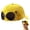 Yellow, variant on Men's Korean-Style Pilot Baseball Cap with Removable Goggles (Yellow)