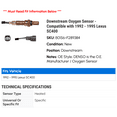 thumbnail image 2 of Downstream Oxygen Sensor - Compatible with 1992 - 1995 SC400 1993 1994, 2 of 2