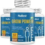 Grow Power by NuBest, Support Healthy Growth for Children (10 ) and Teens, Support Bone Strength, 60 Capsules (Pack of 3)