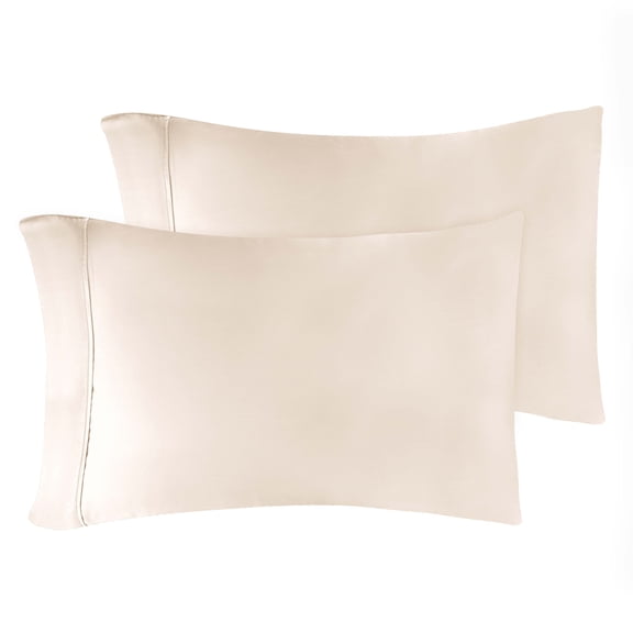 Superior Egyptian Cotton 300 Thread Count Pillowcases, Set of 2, King, Ivory