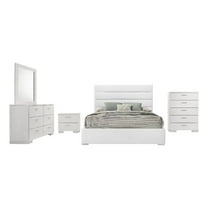 Felicity 5-piece California King Bedroom Set White High Gloss