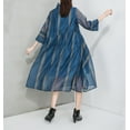 thumbnail image 2 of Women's Summer Half Sleeve Tulle Dress Casual Loose Fit Organza Funky Dress GY2280 Blue, 2 of 5
