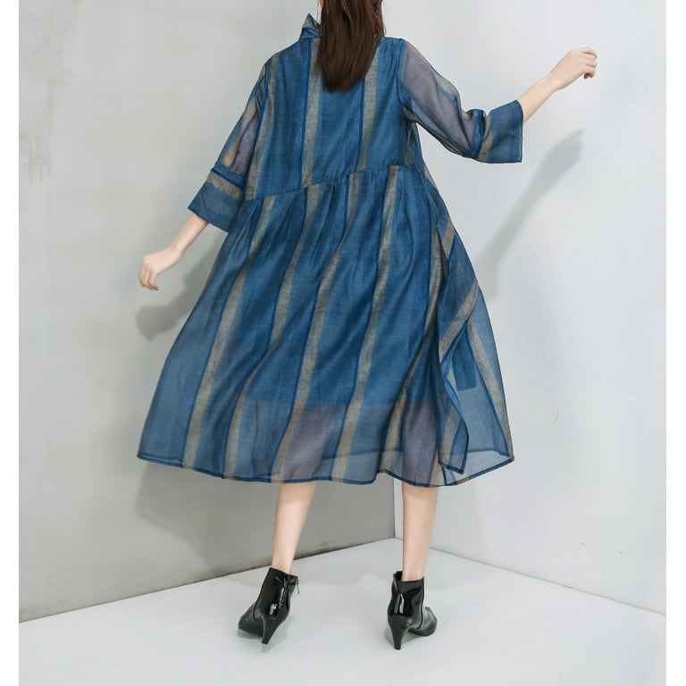 funky blue dress Custom Apparel Women's Dress