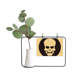 thumbnail image 1 of Cráneo de Hallowmas ahuecado Marco De Metal Florero De Cerámica Decoración, 1 of 4