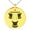 Gold, variant on Stainless Steel Letter T Initial 3D Monogram Engraved Small Medallion Circle Charm Pendant Necklace
