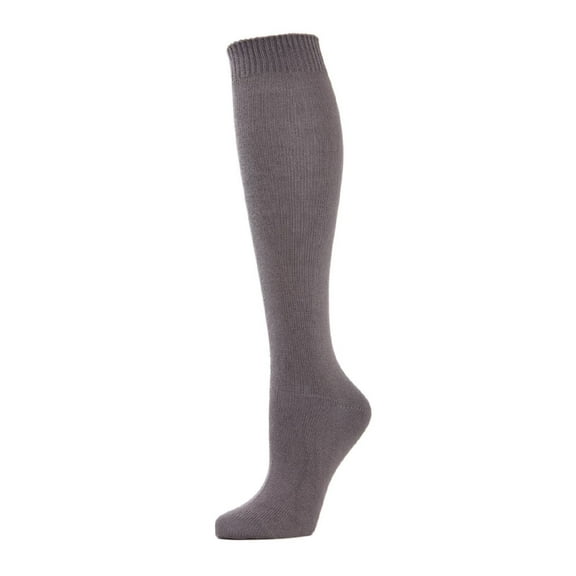 MeMoi Women's Cotton Blend Solid Knit Knee High Socks - Womens - Female, One Size, Pavement