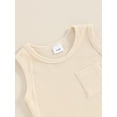 thumbnail image 5 of vera natura Baby Boys Shorts Set, Sleeveless Tank Top with Elastic Waist Shorts Solid Summer Outfit, 5 of 8