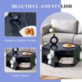 thumbnail image 5 of Faux Marble Coffee Table with Storage, Geometric Living Room Table, 5 of 9