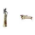 thumbnail image 1 of Figura de mujer africana,Estatua artesanal de una dama tribal africana,hecha a mano,para cafetería.,Sofá miniatura para muñecas,Muebles de casa de muñecas a escala 1/12,modelo de sofá de, 1 of 8