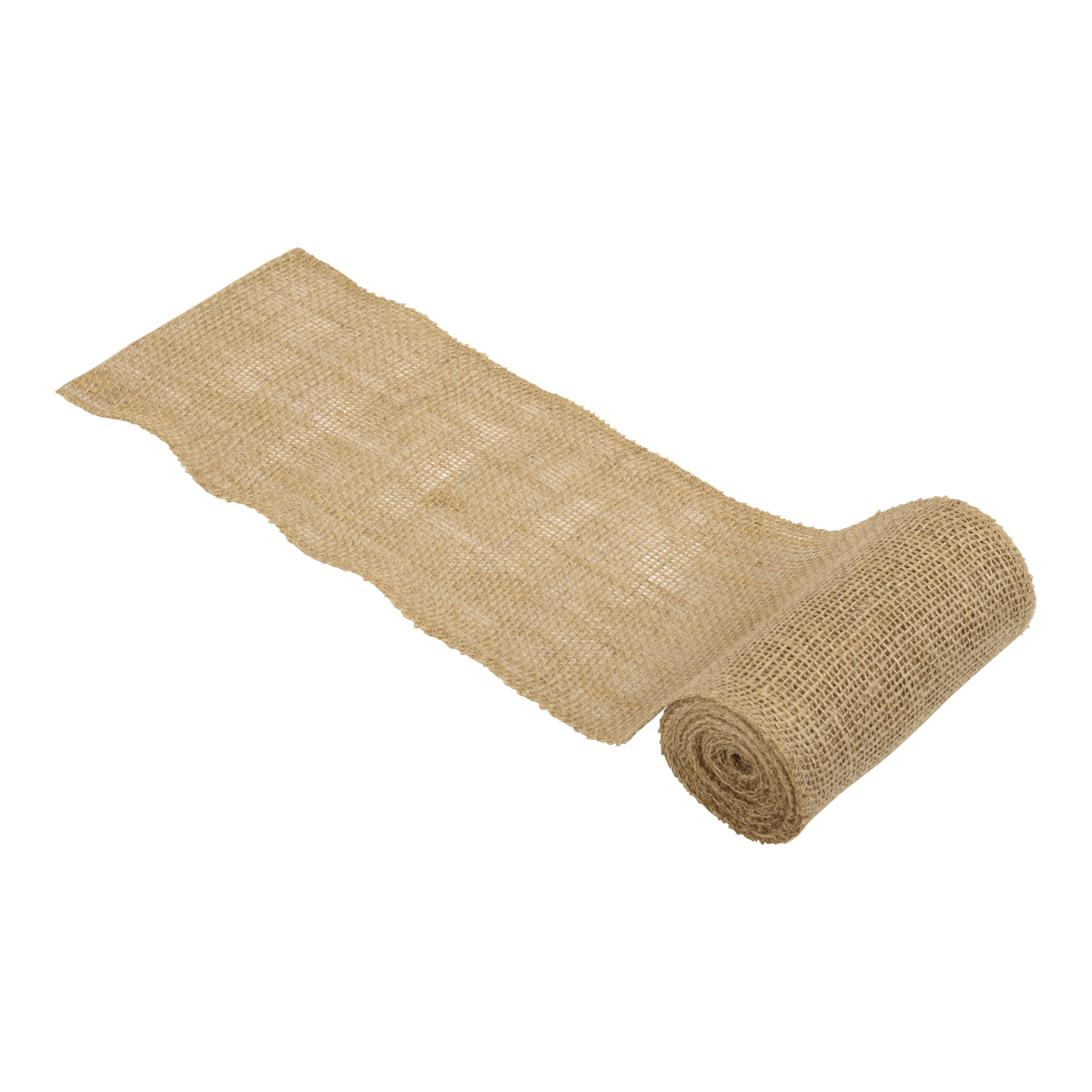 Love, Laugh, Craft Natural Jute Burlap Roll Precut, Finished Edges, 6"W x 5-Yards, 740-38, Bronze Tree Glitter