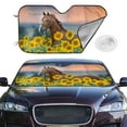 thumbnail image 4 of Goofa Horse Sunflowers Printed Car Windshield Sunshade,Foldable Reflective Sun Visor,UV Protection Heat Blocker Sunshade,Car Cooling Accessory-Medium, 4 of 7