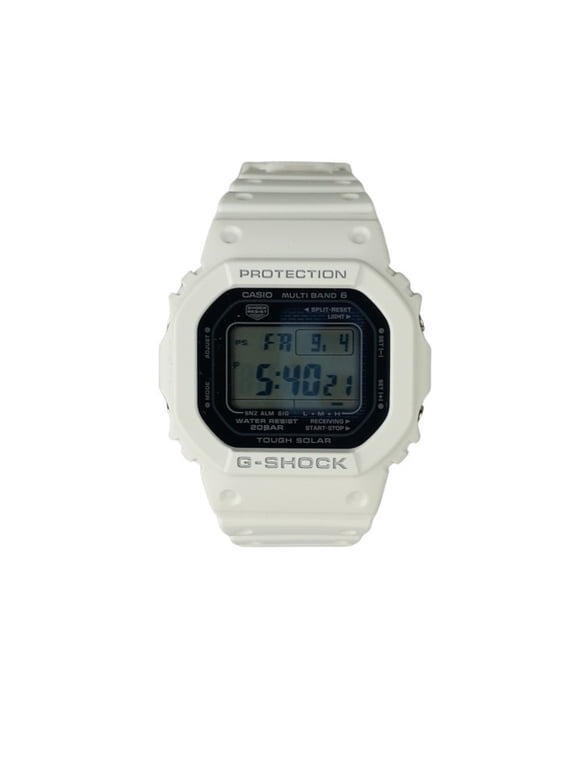 Pre-Owned CASIO G-SHOCK DIGITAL 5000 SERIES GW-5000HS-7JF Watch, Black/White, Stainless Steel...