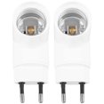 thumbnail image 4 of Plug In Socket Light Socket Outlet Adapter Compact Size Home Use Nickel Plated Brass Power Supply for Light Bulbs 2Pcs, 4 of 5