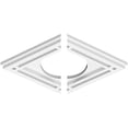 thumbnail image 2 of 14"W x 9 3/8"H x 4"ID x 4 3/4"C x 1"P Diamond Architectural Grade PVC Contemporary Ceiling Medallion, Two Piece, 2 of 7
