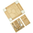 thumbnail image 5 of Gibson Home Rustic Inspirations 18-Piece Bamboo Charcuterie Board Set – Ceramic Bowls, Utensils, 5 of 17
