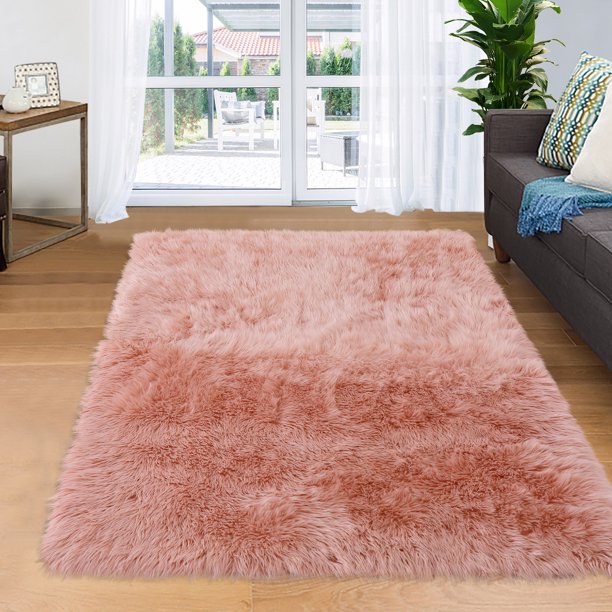 Yesfashion Fluffy Rugs, Faux Sheepskin Rugs Soft Faux Fur Rugs Chair