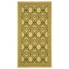 SAFAVIEH Courtyard Colton Geometric Indoor/Outdoor Area Rug, 2'7" x 5', Natural/Olive