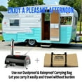 thumbnail image 4 of Portable Black Outdoor Pizza Oven - Automatic Rotatable, Stainless Steel Wood Fired Pizza Maker with Thermometer & Carry Bag, 4 of 9