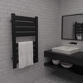 thumbnail image 3 of Amba Vega V-2338 Dual-Purpose Towel Warmer and Radiator with 8 Panels, Matte Black Finish, 3 of 5