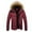 L02-Red, variant on Mens Puffer Jacket Big and Tall Insulated Thicken Quilted Winter Coat Warm Heavy Parka Ski Down Jacket with Faux Fur Non-Removable Hood Khaki 3XL