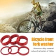 thumbnail image 4 of Espaciadores de auriculares MTB bicicleta horquilla delantera arandelas junta roja 6 piezas, 4 of 9