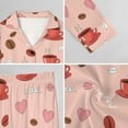 thumbnail image 6 of Top-kevin Pajama Sets for Womens Colorful Narwhals Swimming Loose Button Down Long Sleeve Shirts And Pants Set, 6 of 12