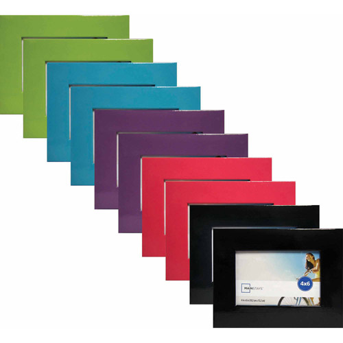 Mainstays Assorted 4" x 6" Paper Frames, Set of 10 Asst Colors