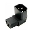 thumbnail image 1 of PinesC 14 Male to Up Direction 90 Degree Right Angle IEC Female C13 Power Extension Adapter, 1 of 5