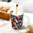 thumbnail image 3 of Yiaed Bowling Colorful Print Ceramics Coffee,Large Handle Design,Extra Large Tea and Coffee Cup for Office and Home Mugs, 3 of 6