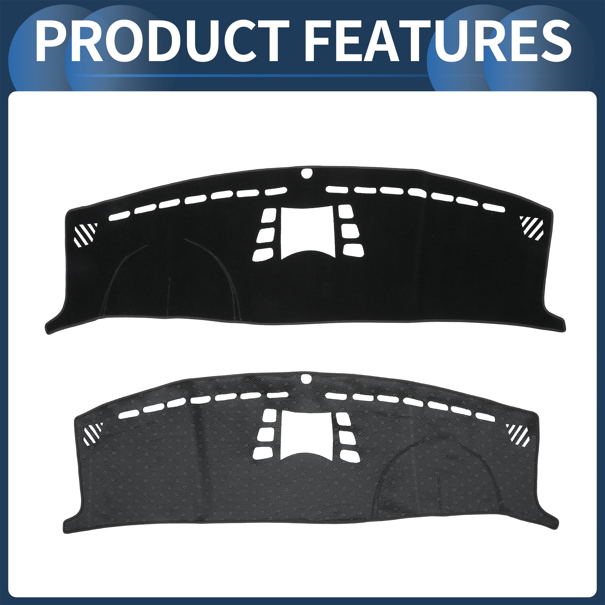 Unique Bargains Dash Cover Non-Slip Dashboard Carpet Mat for Porsche Panamera 2010-2016