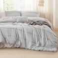 thumbnail image 2 of Juego de Edredón Bedsure King con Pliegue Pinzado Gris Claro de 4 Piezas, 2 of 9
